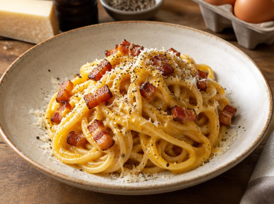 Creamy bacon carbonara