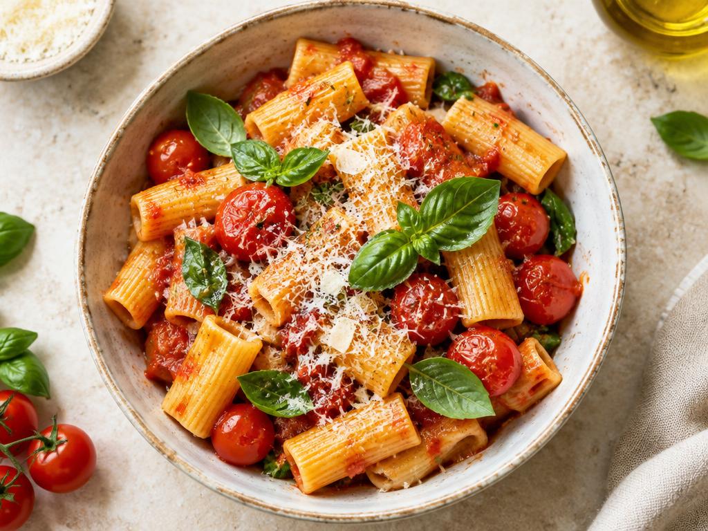 Roasted tomato & basil rigatoni