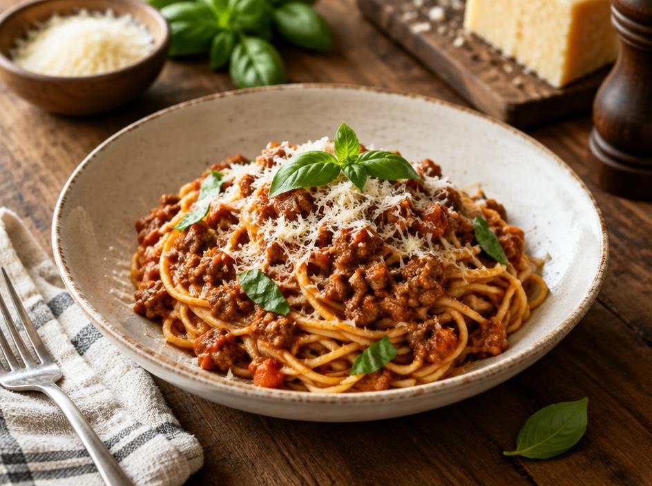 Classic spaghetti bolognese