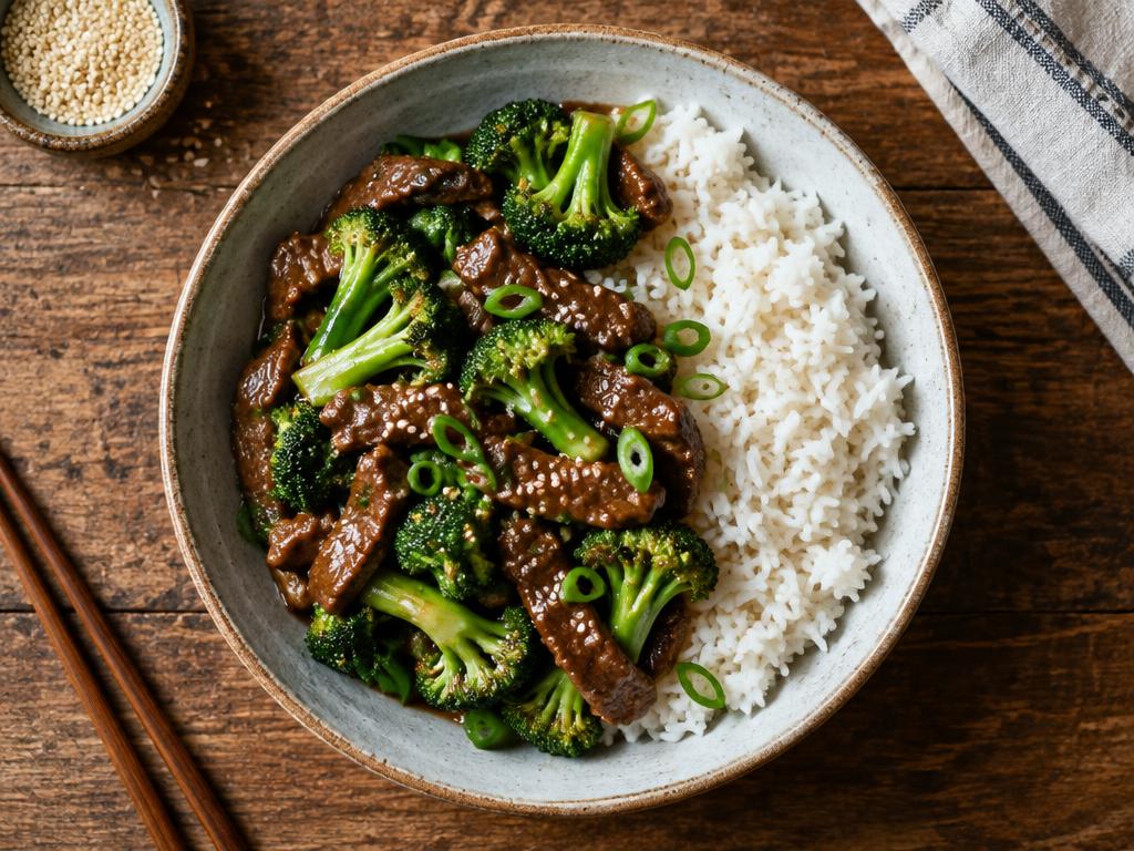 Ginger beef & broccoli stir-fry